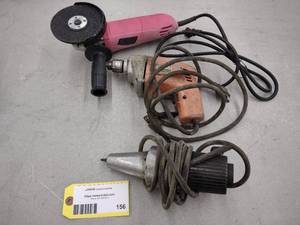 lot 156 image: Grinder, Drill, & Driver...