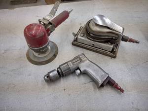 lot 169 image: Air Drill, Sander, & DA Sander...