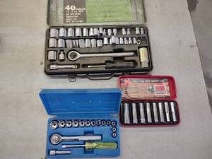lot 195 image: (3) Socket Sets...