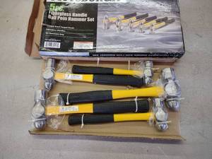 lot 300 image: Pittsburg 5 pc. Ball Peen Hammer Se...