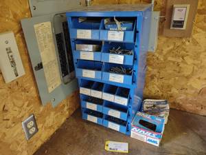 lot 311 image: (2) Hardware Bins & (2) Boxes of Na...