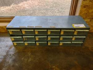 lot 395 image: 18 Drawer Parts Cabinet with Metric...