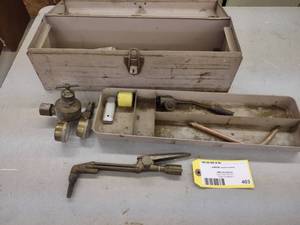 lot 403 image: Airco Torch, Torch Parts, & Gauges...
