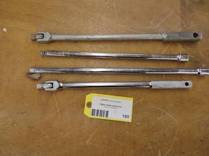 lot 185 image: (2) 12 Breaker Bars & (2) Extensi...
