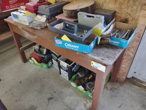 lot 314 image: Wooden Table, 60x25x30...