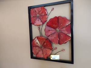 lot 497 image: Tin Flower Art, 24x31...