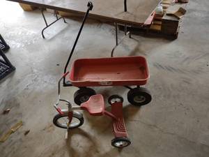lot 665 image: Tricycle & Wagon...