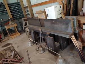 lot 680 image: Vintage Snooker Table with Lights, ...