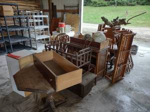 lot 681 image: Large Pile of Wood Furniture & Misc...