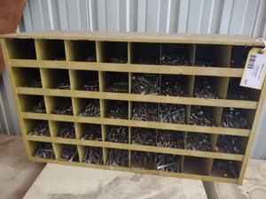 lot 437 image: Kar 40 Hole Bolt Bin with Contents...