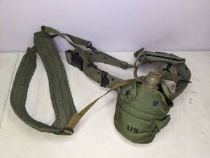 lot 758 image: Military Equipment Belt and Canteen