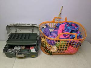 lot 764 image: Yarn, Knitting Needles, Sewing Supplies