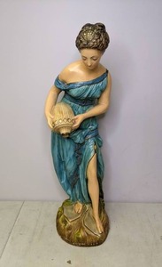 lot 73 image: Tall Greek Style Figurine Woman with Water Jug
