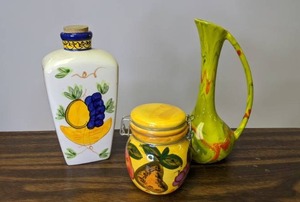 lot 732 image: Bold & Colorful Jars and Vase