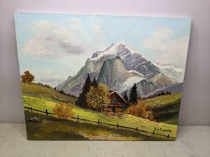 lot 405 image: Original Signed Landscape Oil Painting