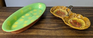 lot 502 image: Two Serving Dishes Modern & Vintage