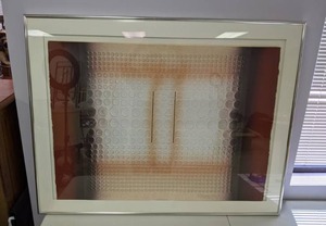 lot 541 image: Large Framed Abstract Art Print - Signed