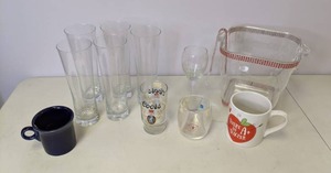 lot 562 image: Ice Bucket, Mugs, Beer & Wine Glasses