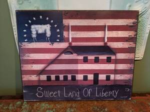 lot 602 image: Sweet Land of Liberty Wall Decor