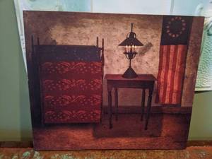 lot 601 image: Colonial Still Life Canvas Art Print