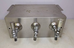 lot 359 image: Stainless Steel Three Faucet Beer Tap Unit