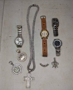 lot 279 image: Assorted Wristwatches and Flashy Jewelry