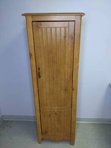lot 350 image: Tall & Narrow Wood Cabinet