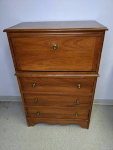 lot 351 image: Petite Wood Secretary Desk