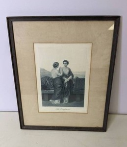 lot 588 image: Framed Vintage Print The Confidence
