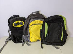lot 575 image: Three Kids Backpacks