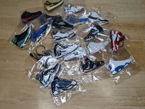 lot 69 image: 20 New Jordan Sneaker Keychains Basketball Shoes