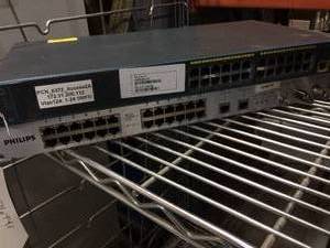 lot 24 image: Lot Of Tow Server Racks - Cisco WS-C2960-24TC-S 24 Port Ethernet 10100 Switch Rack Console &&nbspPhilips Medical 862114 Sync Unit Rack Mount Both Tested As Working