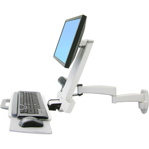 lot 1 image: MSRP $1000 Ergotron 45-215-216 StyleView HD Combo Arm (white) - Great Condition - Electronics Not included