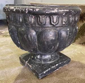 WOW Antique Heavy&nbspClassical Cast Stones &amp Concrete 14x14 Garden Outdoor Urn Planter 1920s&nbsp Age Appropriate Wear&nbsp