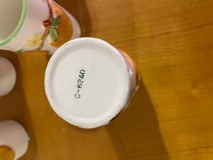 Retro Cool&nbspVINTAGE 1950S NAPCOWARE CERAMIC&nbsp6&nbspORANGE JUICE GLASSES C-6240 JAPAN - Great Condition