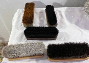 Lot Of 5 Vintage Horse Hair Brushes