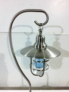 Industrial Chic Chrome Hanging Table Lamp - Excellent Working Condition
