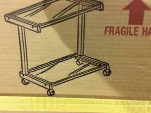 New In Box Printer Cart Z Shelf Black