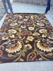 Transitional Floral &amp Paisley Pattern Tayse Elegance 5328 Brown Large Area Rug Made In Turkey - 76x910 - Great Condition&nbsp Could Use Light Vacuuming - No Stains