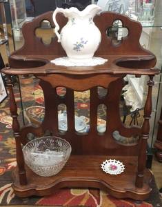 Gorgeous Antique Washstand - Comes With Lovely Antique Floral Pitcher - Rest On This Washstand Not Included...measurements to come&nbsp