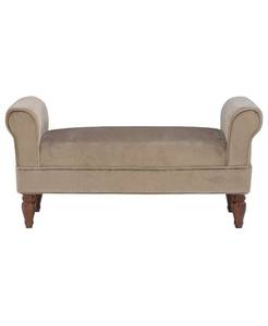 MSRP $500 Linon Home Decor&nbspLindfield Brown Rolled Arm Upholstered Bench - Great Condition