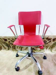 MSRP $200 Retro Red&nbspWrought Studio Lindbergh Chrome Height Adjustable Task Chair - Great Condition