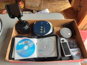 Weathertech Cup Phone, 3-Blu-Tooth Speakers, Walkman & CDs