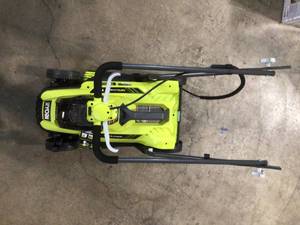 Ryobi 13 in. ONE 18-Volt Lithium-Ion Cordless Battery Walk Behind Push Lawn Mower -  Battery & Charger Included not used see pictures