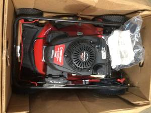 Troy Bilt 21 in. 160cc GCV Series Honda Engine 3-in-1 Gas Walk Behind Push Lawn Mower with High Rear Wheels open box not used see pictures