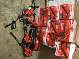 Lot of assorted Homelite outdoor tools customer return various models and conditions see pictures