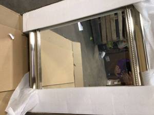 Glacier Bay 24 in. W x 30 in. H Framed Recessed or Surface-Mount Bathroom Medicine Cabinet in Brushed Nickel see pictures