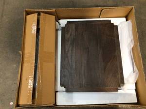 Alaterre Brookside 22 in. W Wood with Cement-Coating End Table not used