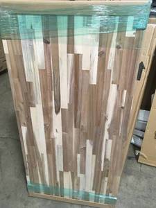 Interbuild Acacia 6 ft. L x 40 in. D x 1.5 in. T Butcher Block Island Countertop in Brown Wood Oil Stain see pictures