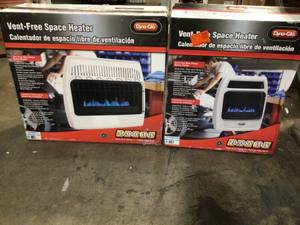 lot 40 image: Lot of 2 Dyna-Glo Vent Free Space Heater open box customer returns see pictures